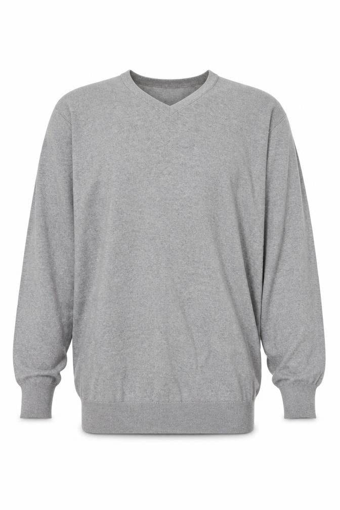 Front view of Marks & Spencer men’s grey jumper, size L