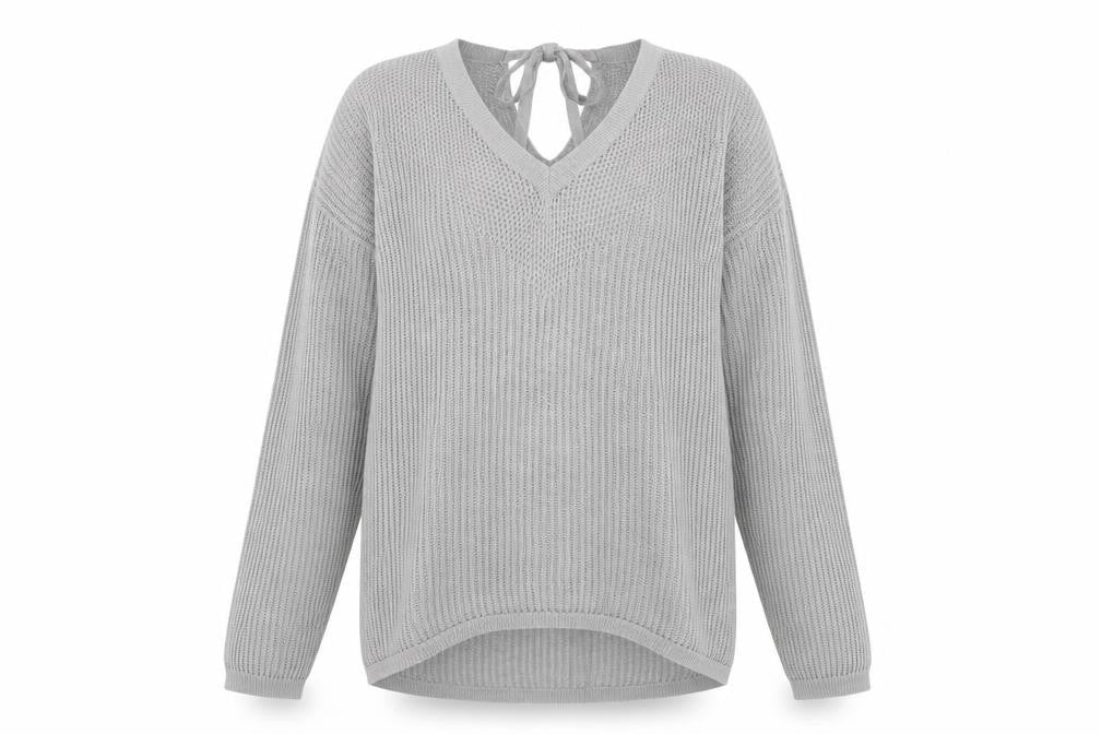 Front view of Select women’s grey jumper, size UK 8