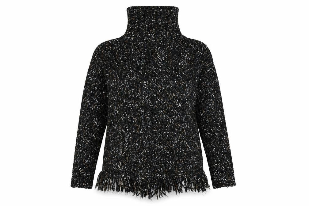 Front view of miss women’s black jumper one size
