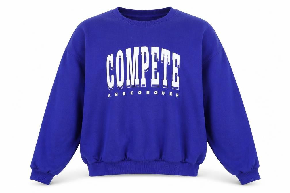 Front view of H&M women’s blue jumper, size XL
