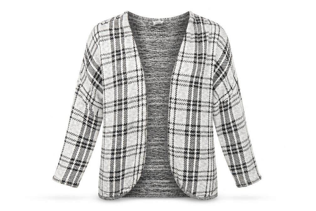 Front view of Vero Moda women’s multicoloured check jumper, size M