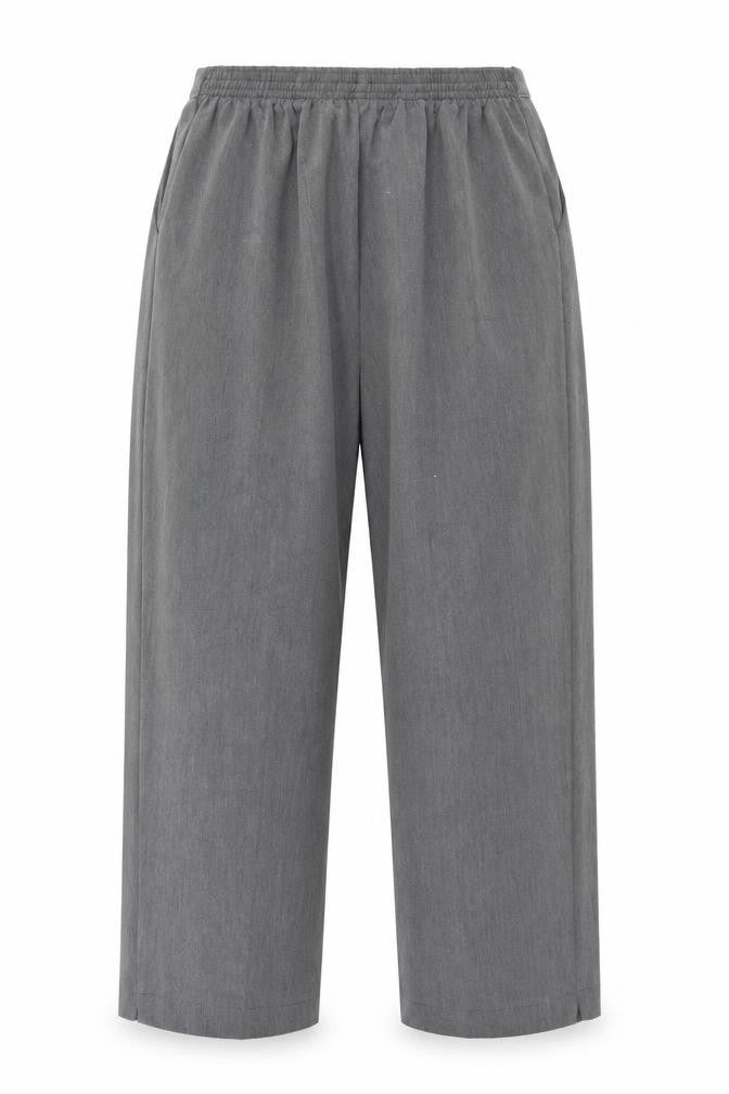 Front view of emma women’s grey trousers, size UK 20, 26-inch leg