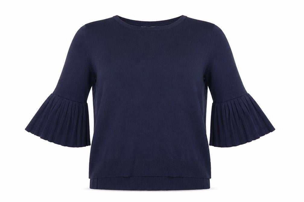 Front view of Bassini women’s blue jumper, size M