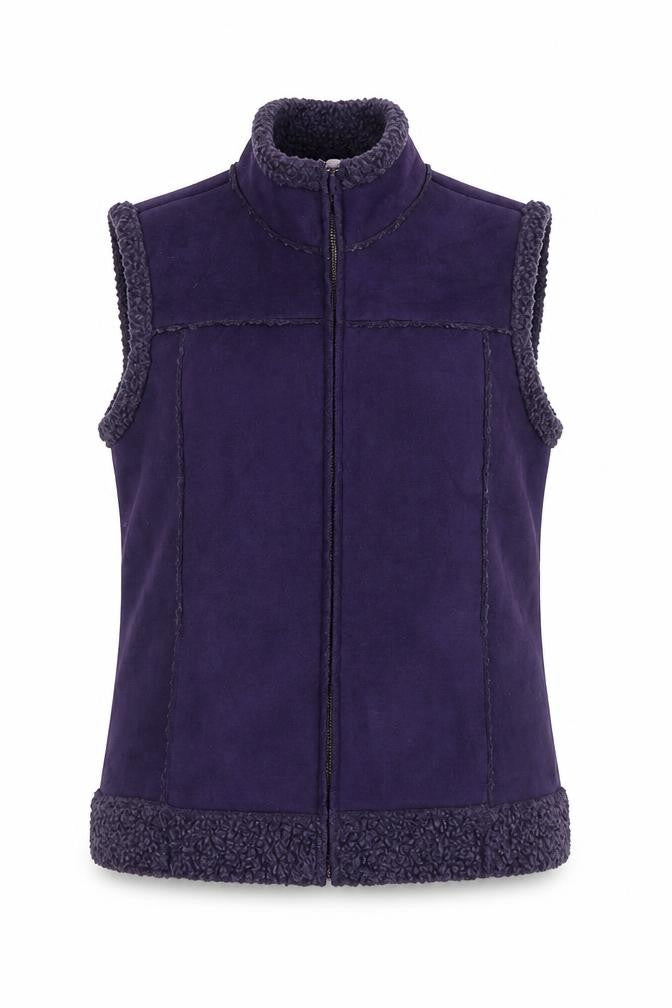 Front view of Bonmarché women’s pink gilet jacket, size S