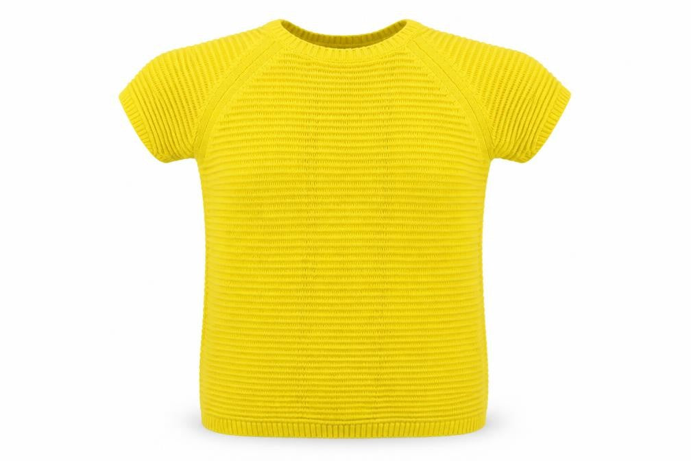 Front view of Matalan women’s yellow jumper, size UK 12