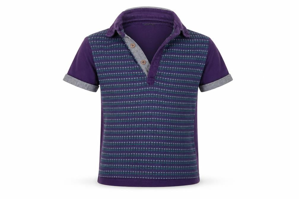 Front view of Next boys’ multicoloured geometric basic polo, size 3, years