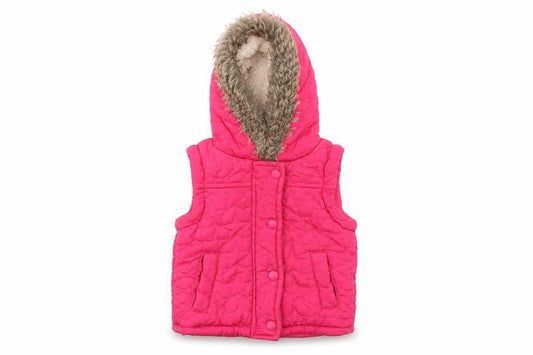 Front view of F&F Baby Pink Parka Coat, size 6-9, Months