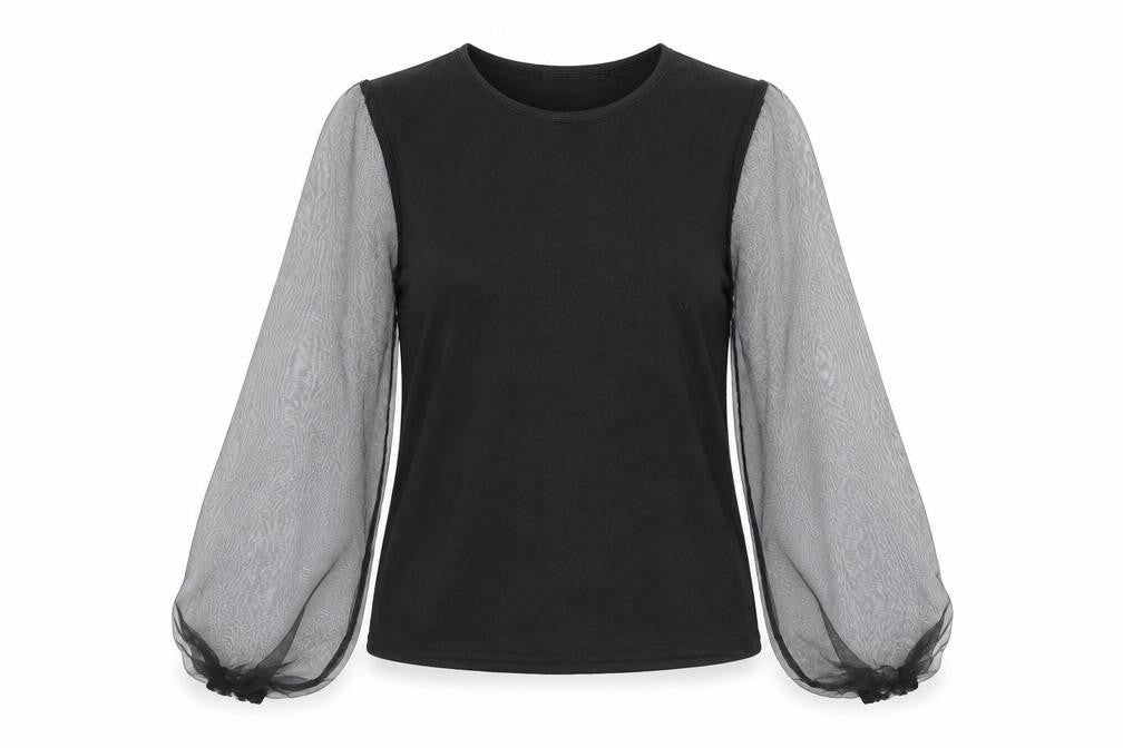 Front view of Boohoo women’s black jumper, size UK 6