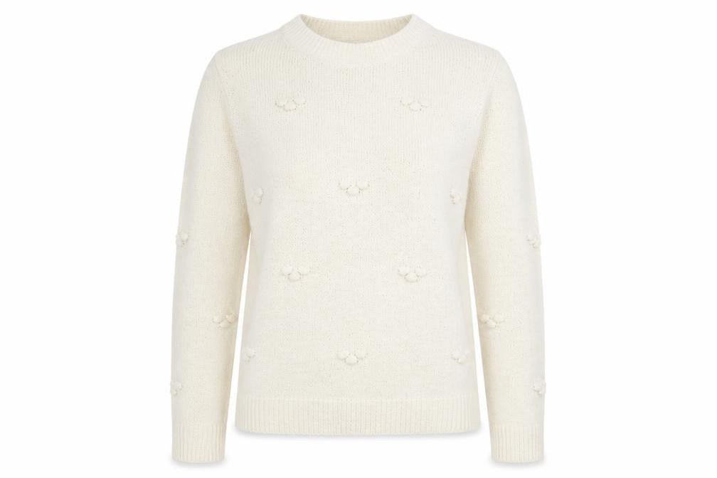 Front view of Tu women’s beige jumper, size UK 14
