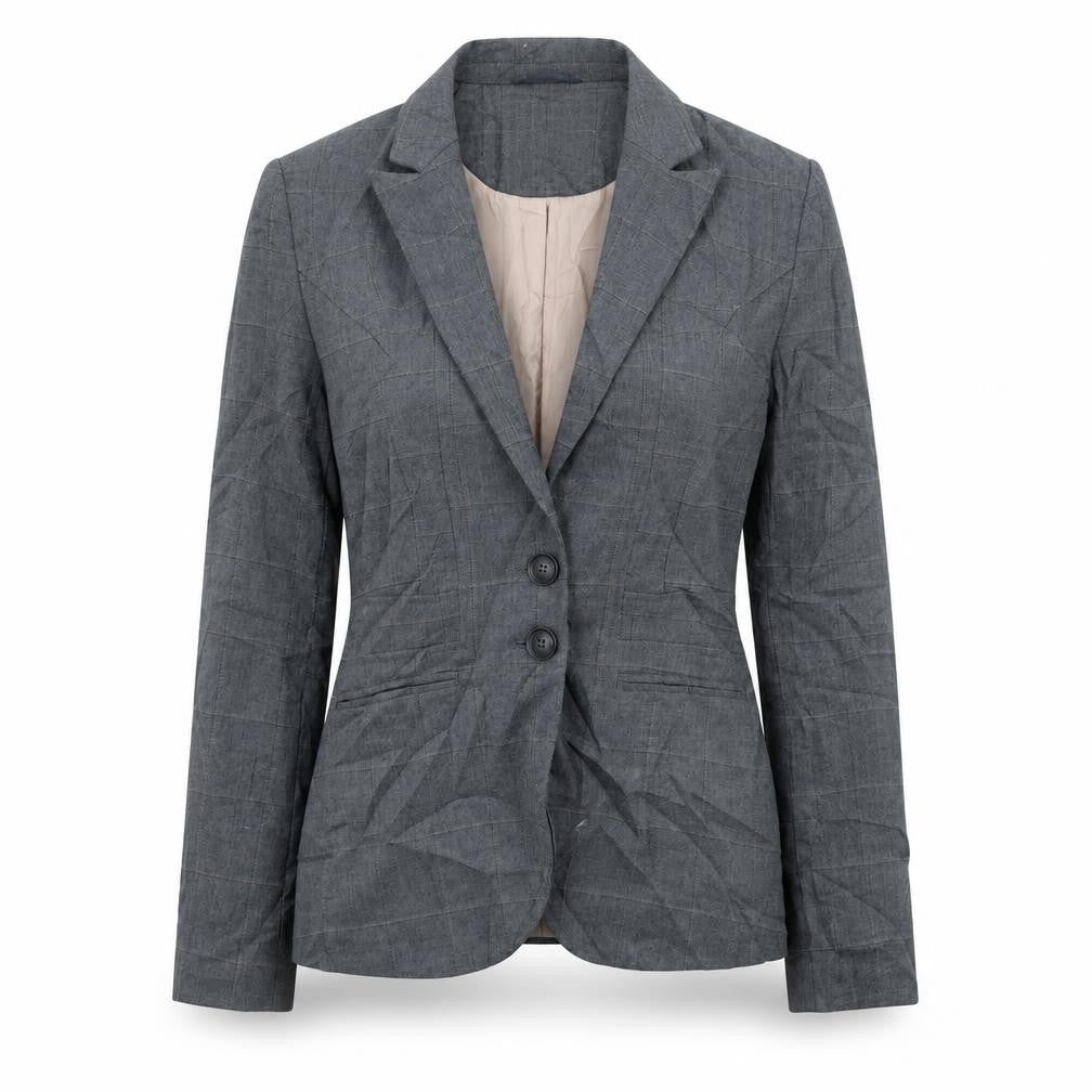 Front view of Next women’s grey check jacket suit jacket, size UK 8