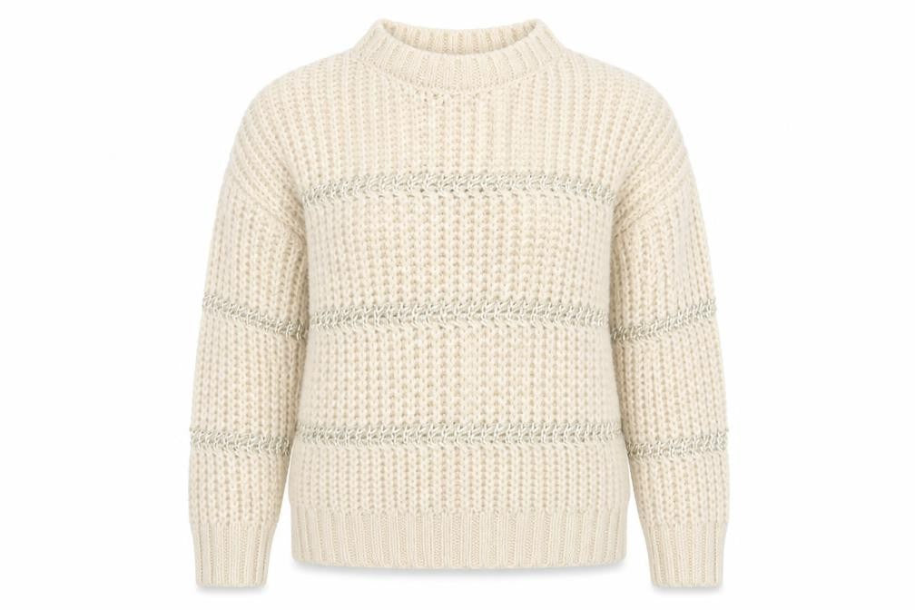 Front view of Next women’s beige jumper, size M
