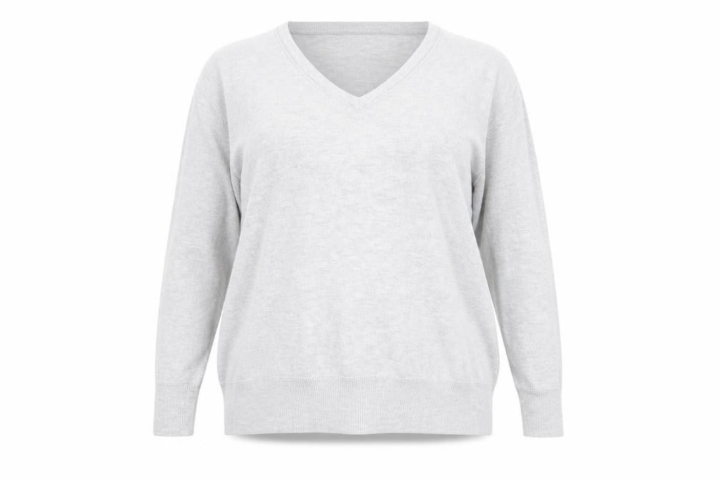 Front view of Select women’s grey jumper, size UK 18