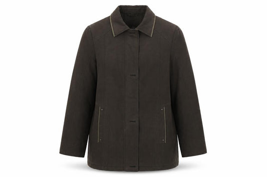 Front view of Winter women’s brown jacket coat, size UK 12