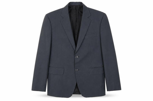Front view of Preworn men’s grey jacket suit jacket, size 36