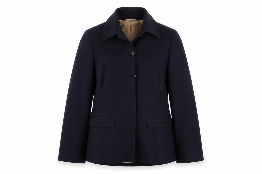 Front view of Next women’s blue jacket suit jacket, size UK 12