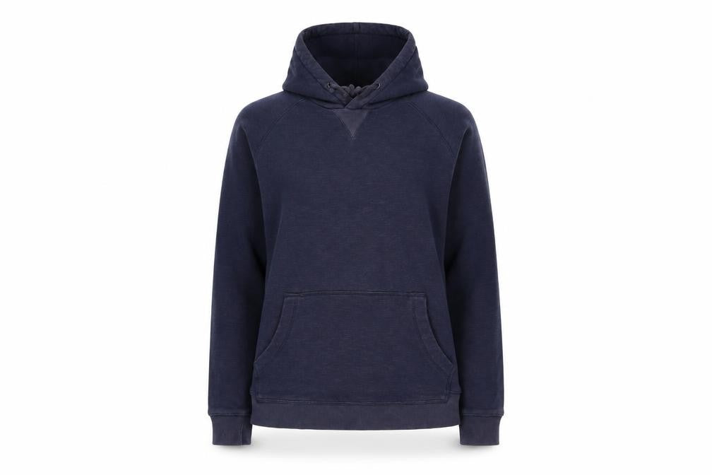 Front view of Tu women’s blue pullover hoodie, size S