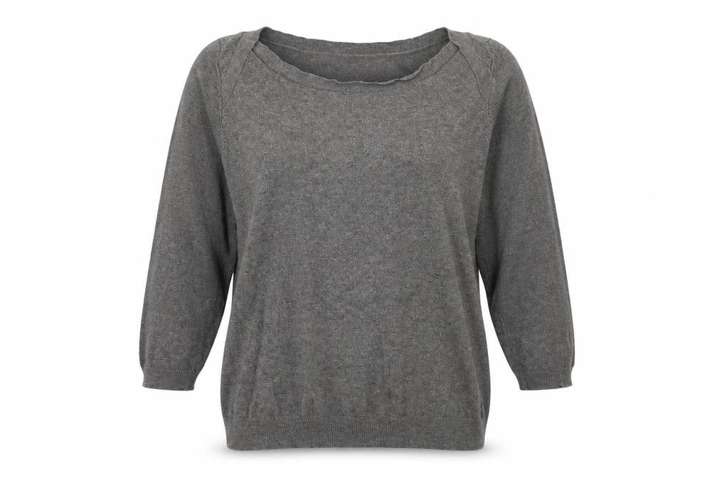 Front view of Marks & Spencer women’s grey jumper, size UK 16