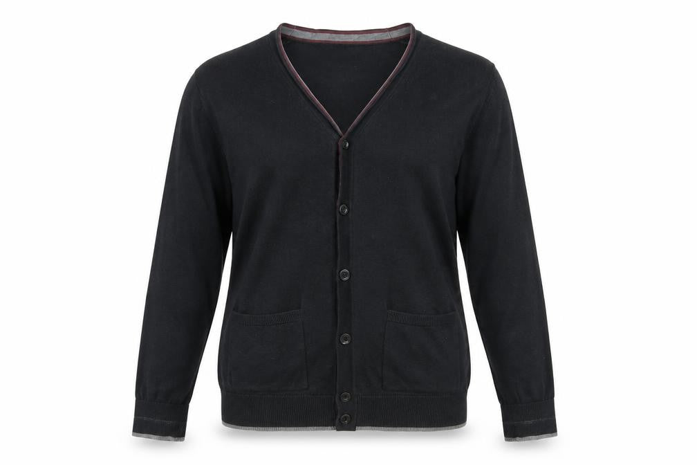 Front view of Marks & Spencer women’s grey cardigan jumper, size L