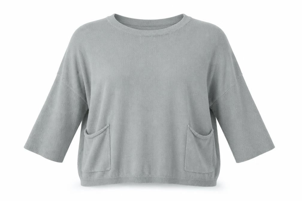 Front view of jcl women’s silver jumper, size S