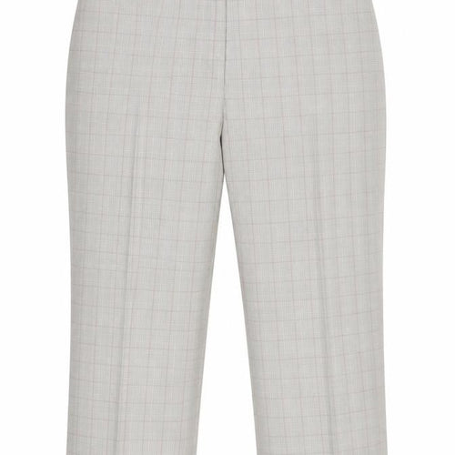 Agenda Womens Grey Check  Cropped Trousers Size 20 L23 in