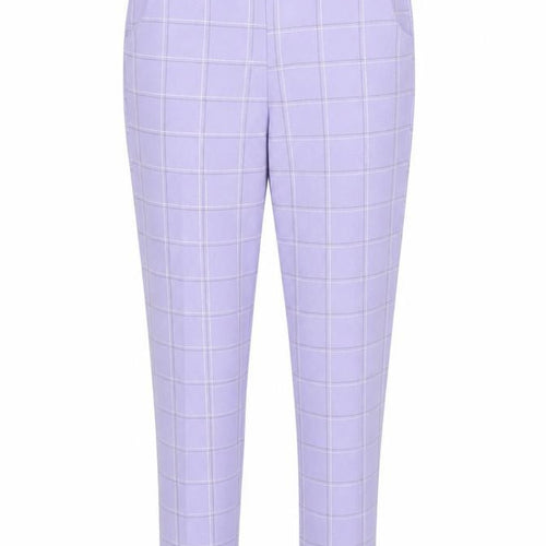 I SAW IT FIRST Womens Purple Check  Trousers  Size 8 L26 in