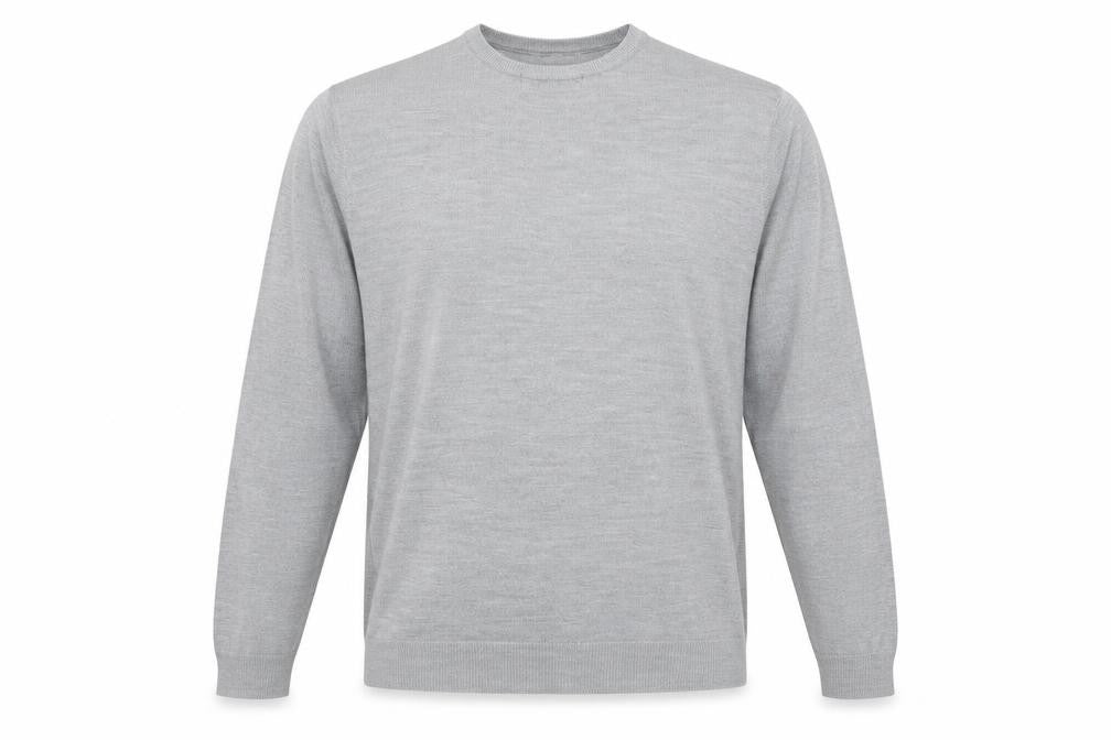 Front view of Marks & Spencer men’s grey jumper, size L