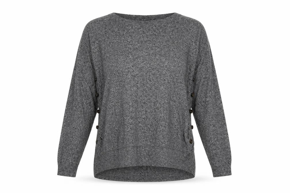Front view of Marks & Spencer women’s grey jumper, size XL