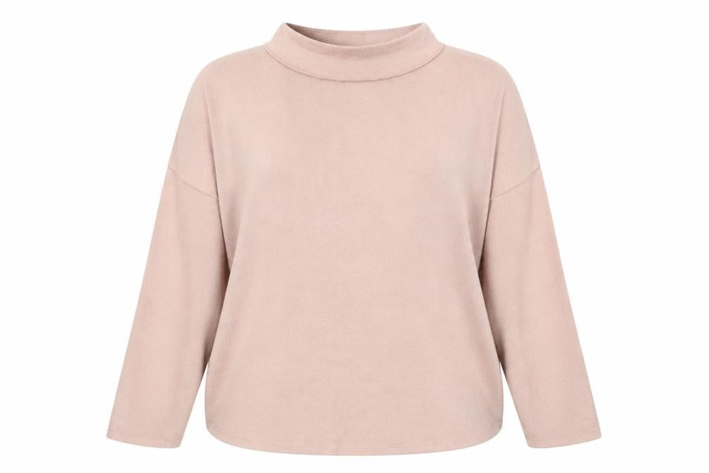 Front view of Atmosphere women’s pink jumper, size UK 10