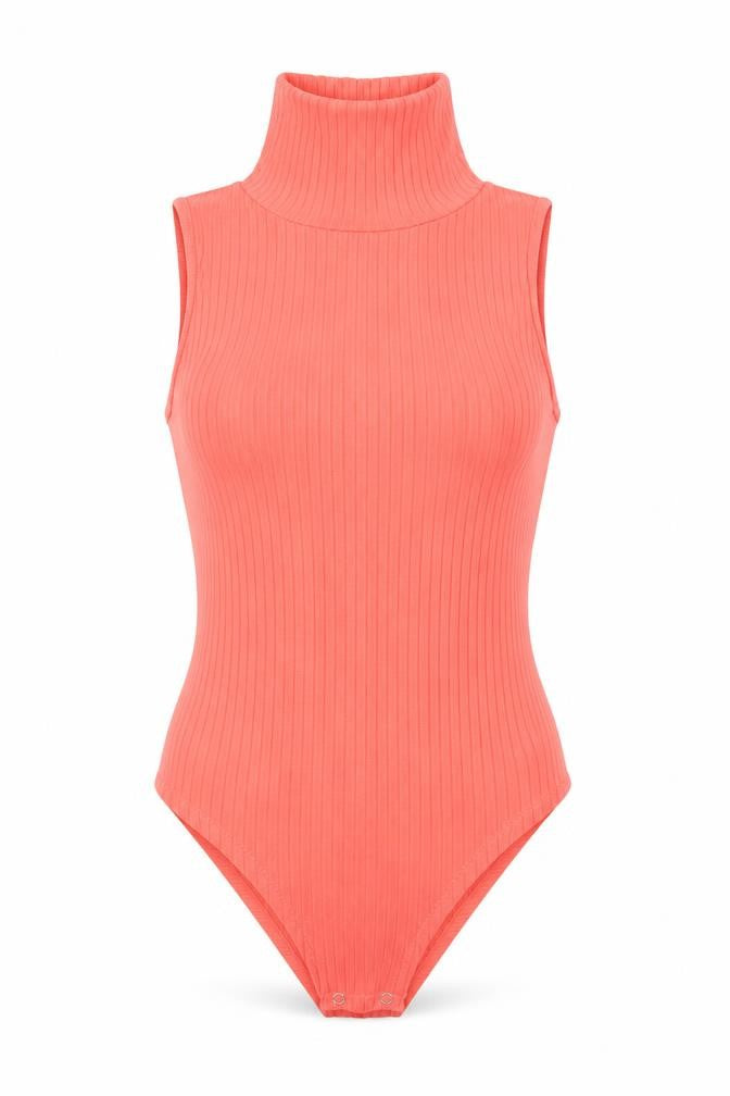 Front view of Select women’s pink bodysuit one-piece, size UK 10
