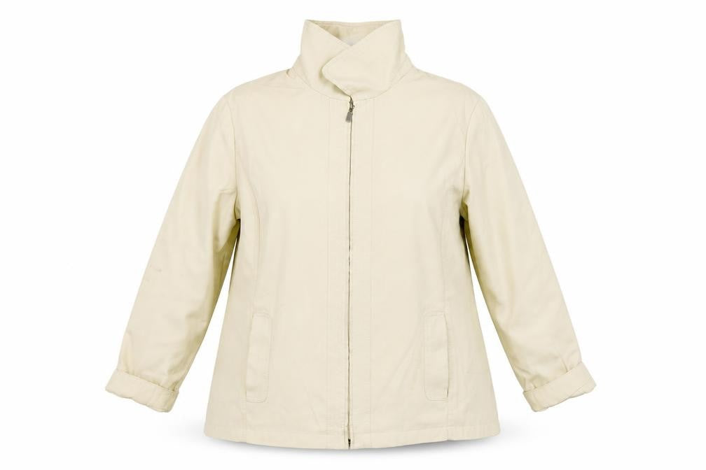 Front view of Bonmarché women’s beige jacket, size L