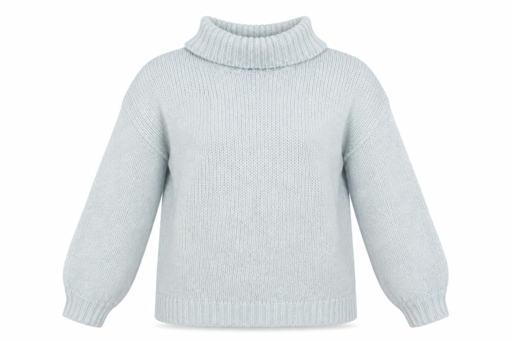 Front view of Tu women’s blue jumper, size UK 12