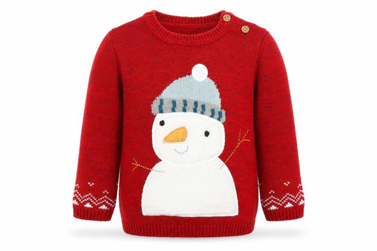 Front view of George Baby Red jumper, size 9-12, Months