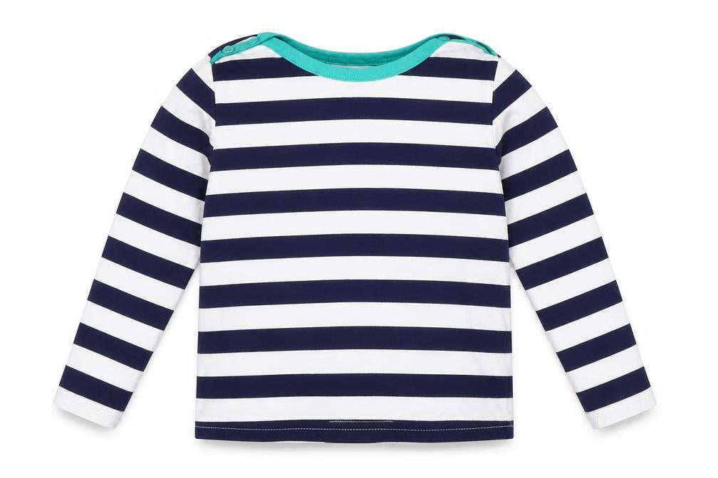 Front view of M&Co boys’ multicoloured spotted basic t-shirt, size 4-5, years