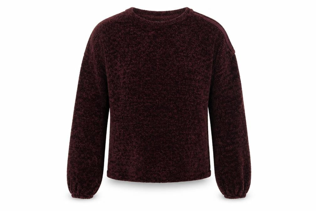 Front view of New Look girls’ purple jumper, size 14-15, years