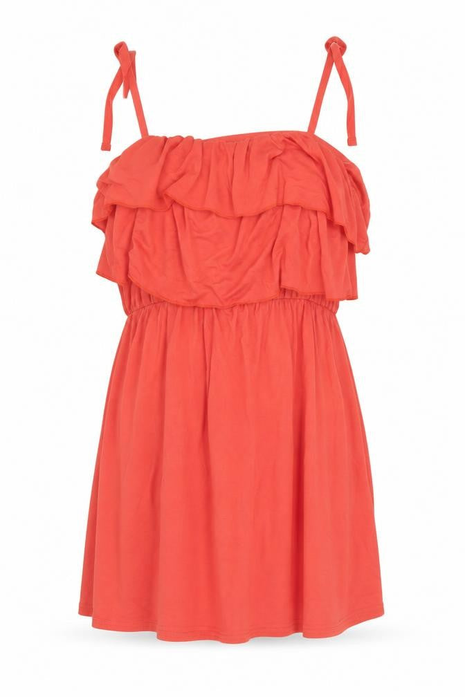 Front view of Miso women’s red a-line, size M