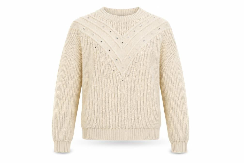Front view of Next women’s ivory jumper, size M