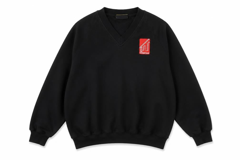 Front view of coolflow boys’ black pullover sweatshirt, size 11-12, years
