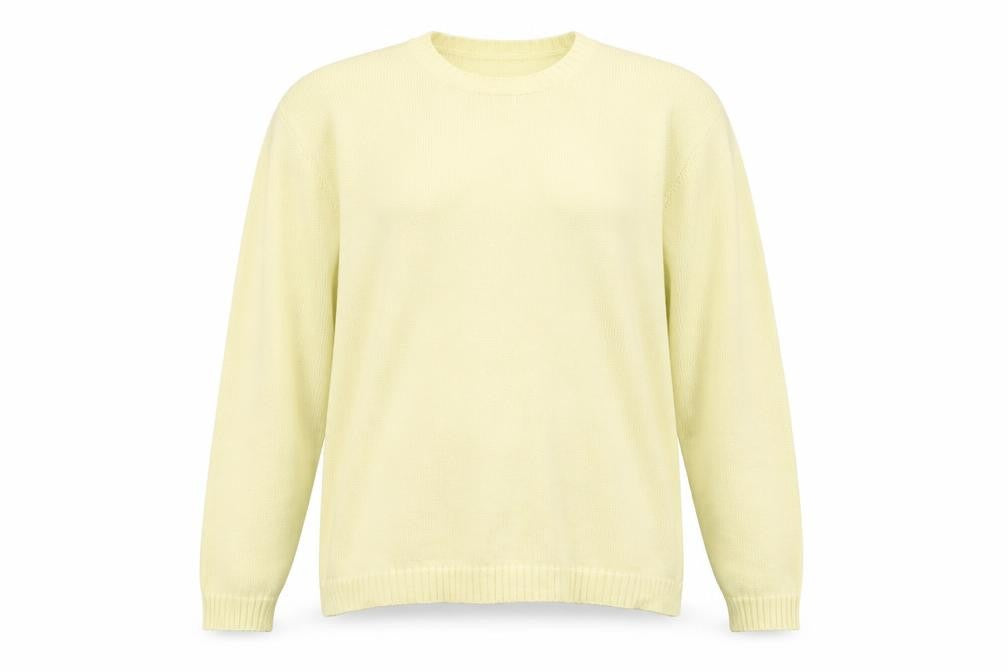 Front view of BHS women’s yellow pullover sweatshirt, size UK 20