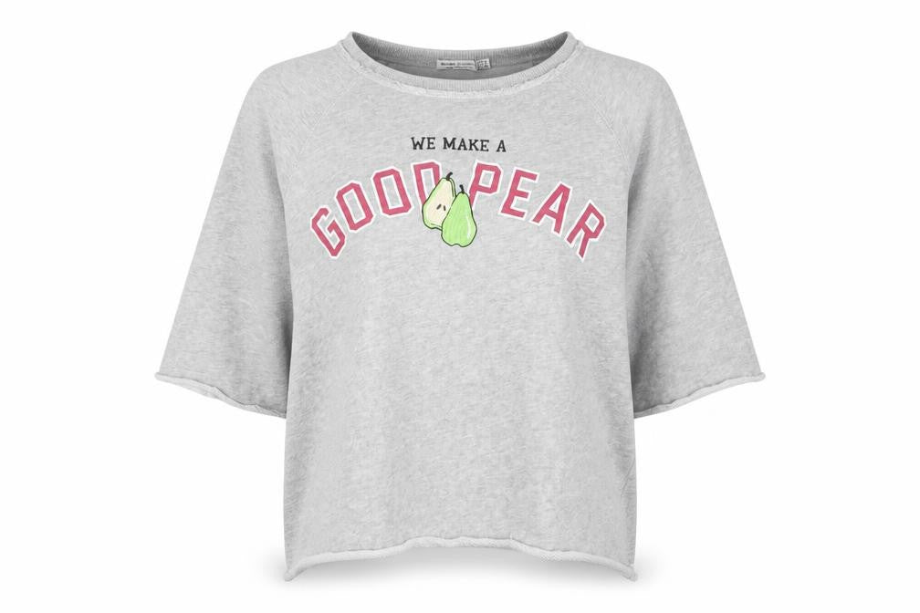 Front view of Bershka women’s grey jumper, size S