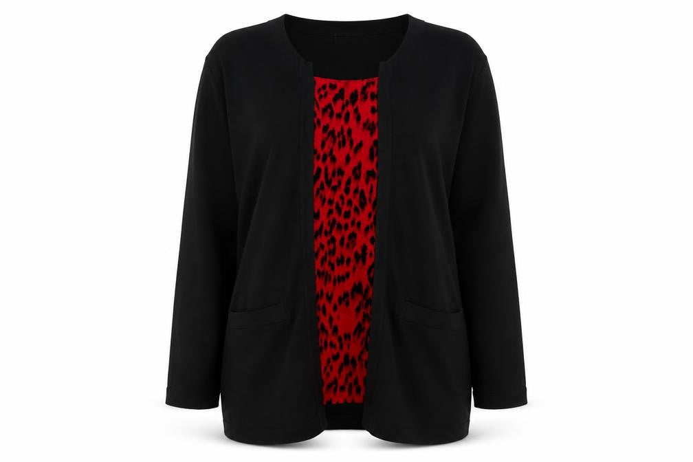 Front view of Precis women’s black jumper, size M