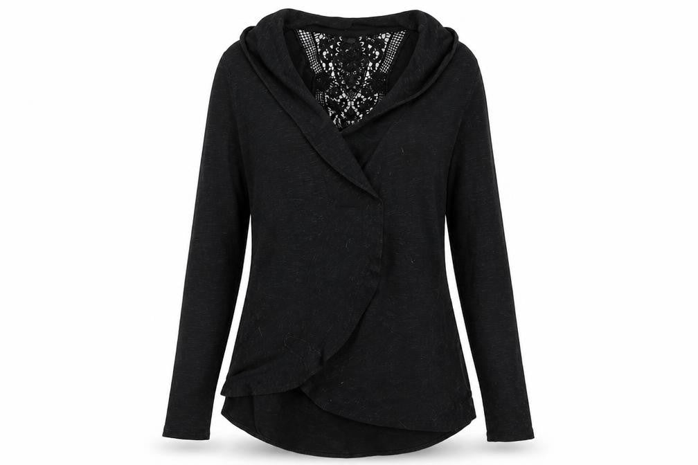 Eyeshadow Womens Black Floral  Cardigan Jumper Size M