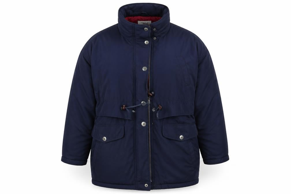 Front view of Casual Club women’s blue jacket, size UK 14
