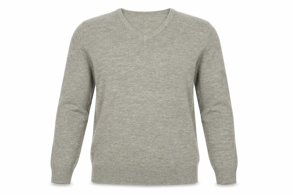 Front view of Marks & Spencer men’s grey pullover sweatshirt, size L
