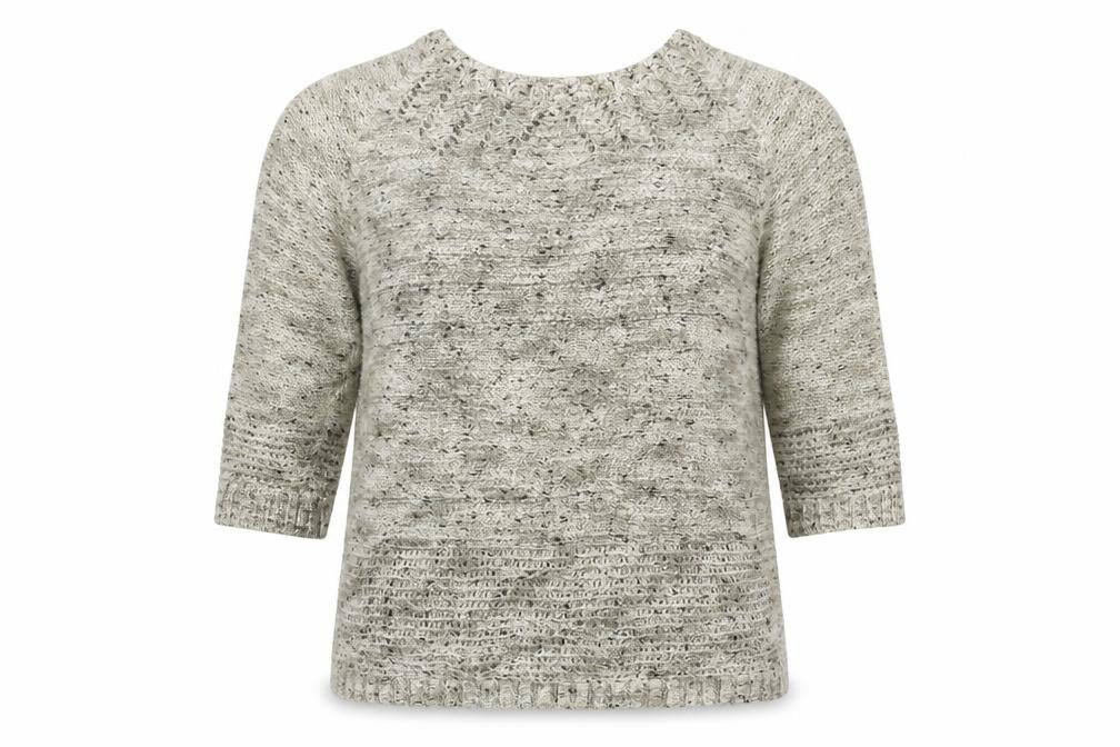 Front view of Bonmarché women’s beige jumper, size M