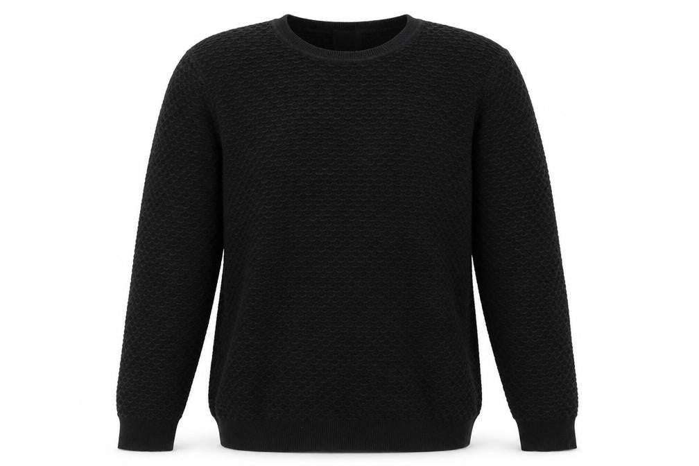 Front view of Burton men’s black jumper, size M