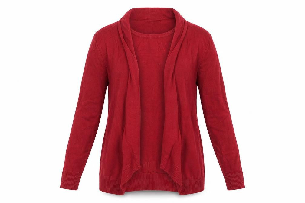 Front view of CORAZON women’s red jumper, size L