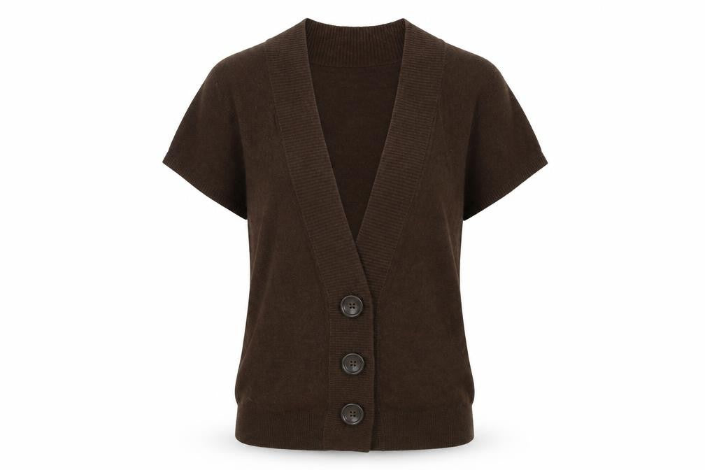 APH ORISM Womens Brown  Knit Cardigan Jumper Size S