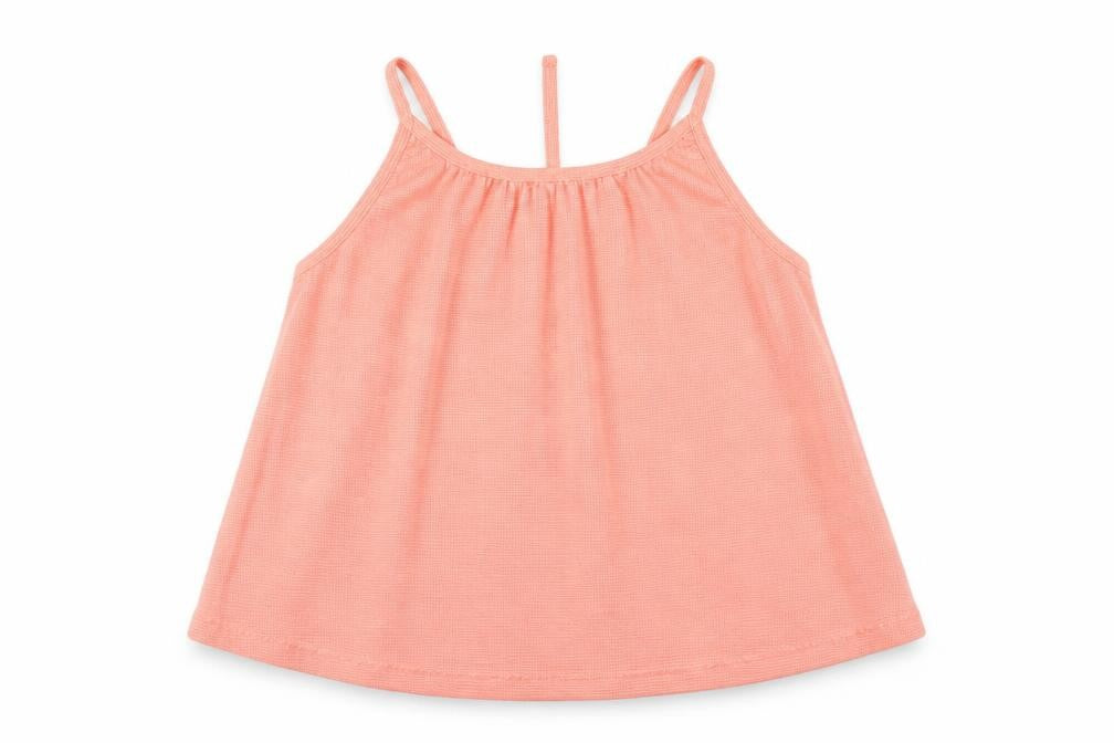 Front view of Atmosphere women’s orange basic tank, size UK 4