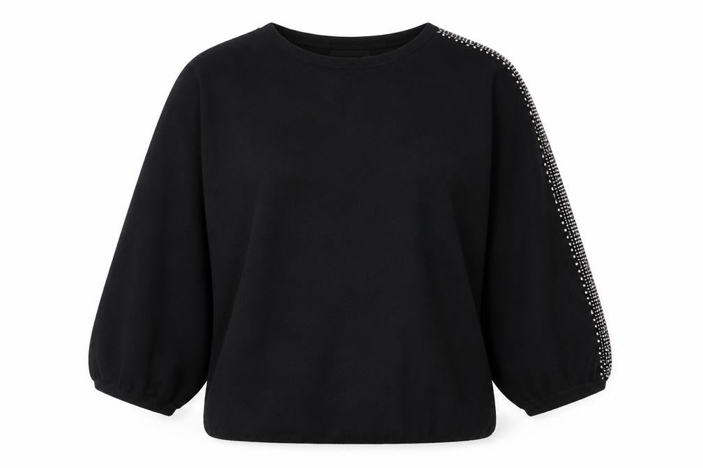 Front view of Next women’s black jumper, size M