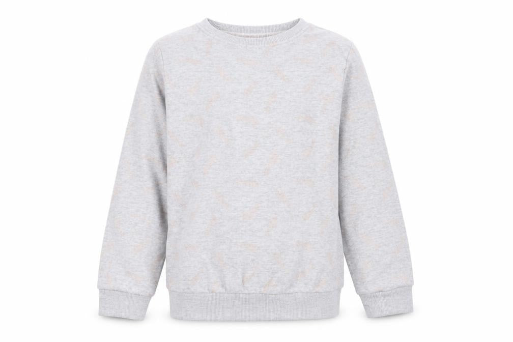 Front view of F&F girls’ grey solid top pyjama top, size 5-6, years
